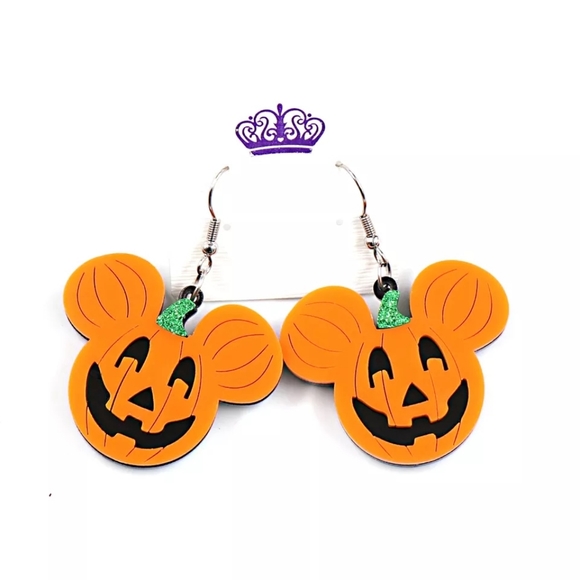Disney Jack-o-Lantern Halloween pumpkin earrings - Picture 1 of 12